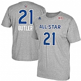 Men's Jimmy Butler Gray 2017 All-Star Game Name & Number T-Shirt,baseball caps,new era cap wholesale,wholesale hats